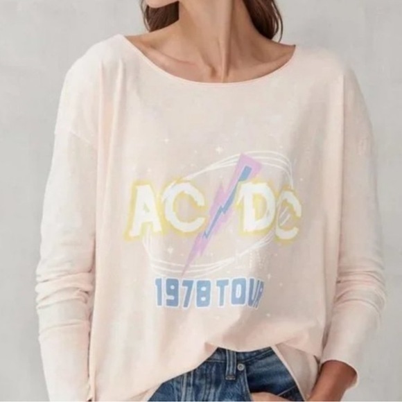 Lucky Brand | Tops | New Lucky Brand Acdc Boat Neck Long Sleeve M ...